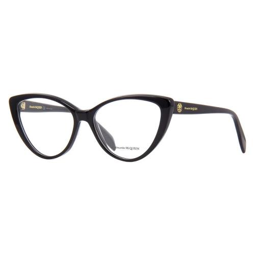 Alexander Mcqueen Eyeglasses AM0287O 001 Black Cat Eye Frames 54MM Rx-able