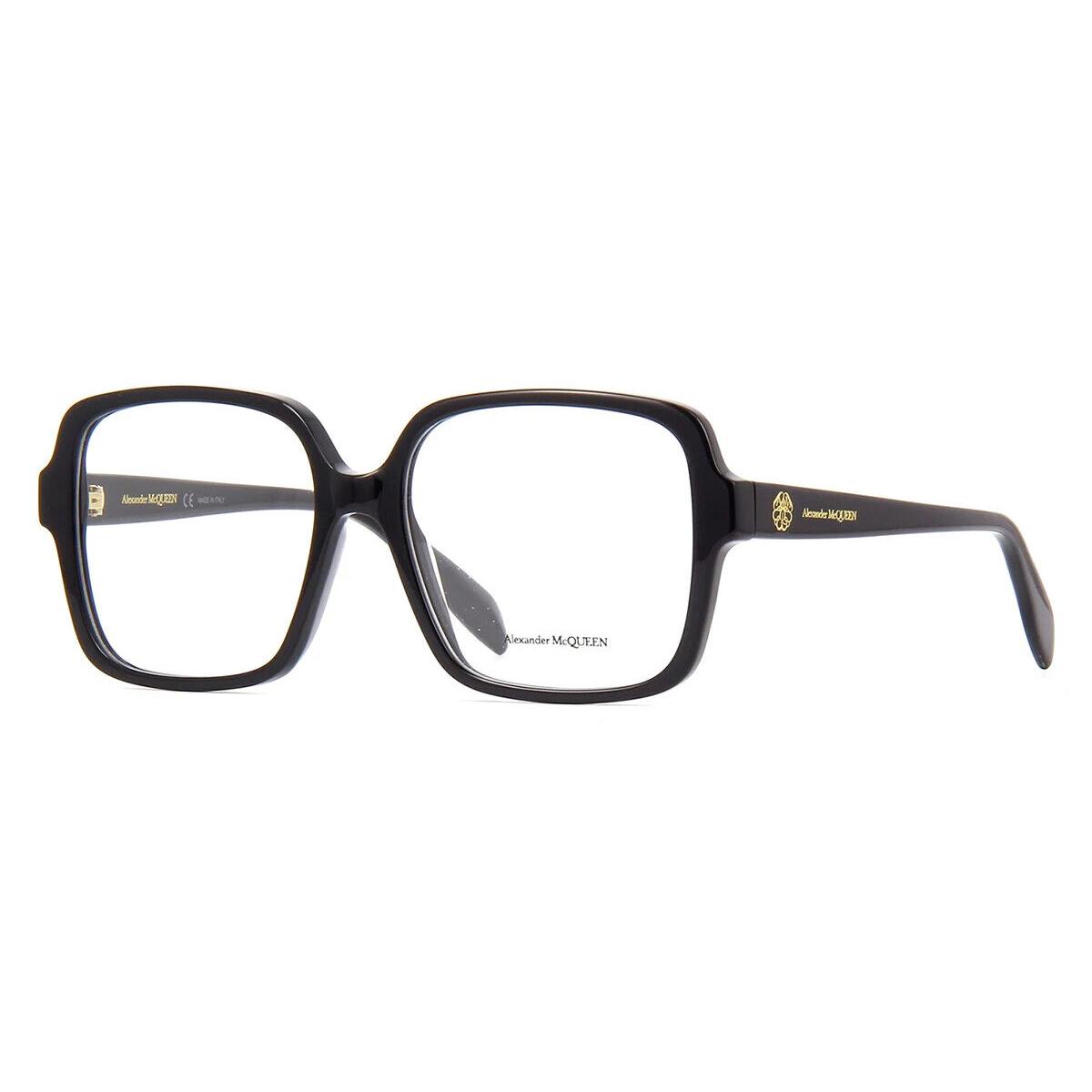 Alexander Mcqueen Eyeglasses AM0286O 001 Black Butterfly Frames 55MM Rx-able