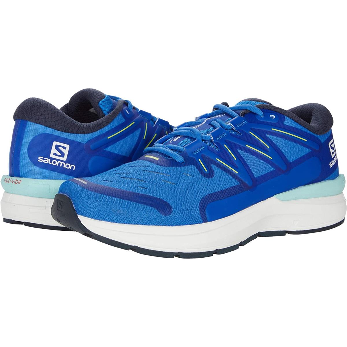 Man`s Sneakers Athletic Shoes Salomon Sonic 4 Confidence Palace Blue/White/Evening Primrose