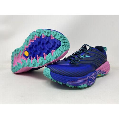 Hoka Women`s Speedgoat 4 Running Shoes Dazzling Blue/phlox Pink 11 B M US
