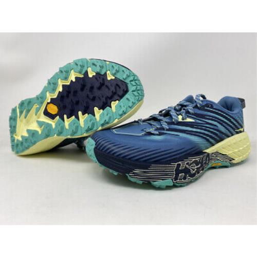 Hoka Women`s Speedgoat 4 Running Shoes Provincial Blue/green 10 D W US