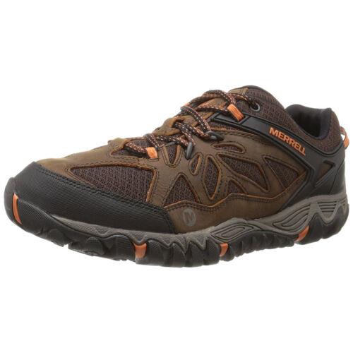 Merrell Men`s All Out Blaze Vent Leather Hiking Shoes sz 8 Burnt Maple J32819