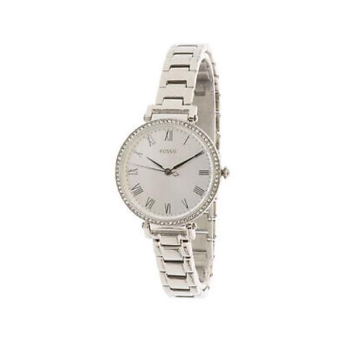 Fossil Womens Kinsey ES4448 Silver Stainless-steel Japanese Quartz Fashion Watch - Grey Band