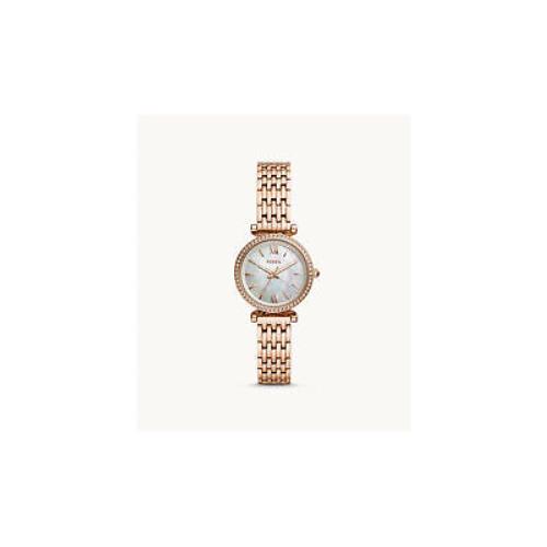 Fossil Carlie ES4648 Elegant Mini Three-hand Rose Goldstainless Steel Watch