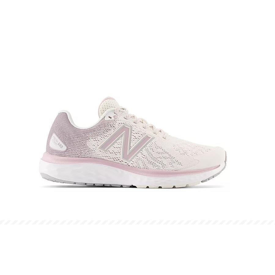 New Balance 680 V7 Fresh Foam Women`s Athletic Running Low Top Training Shoes OFF-WHITE/Blush