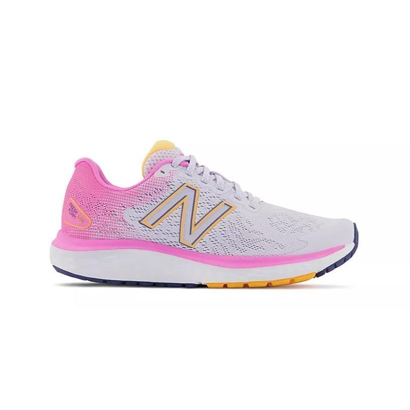 Balance 680 V7 Fresh Foam Women`s Athletic Running Low Top Training Shoes White/Light Pink