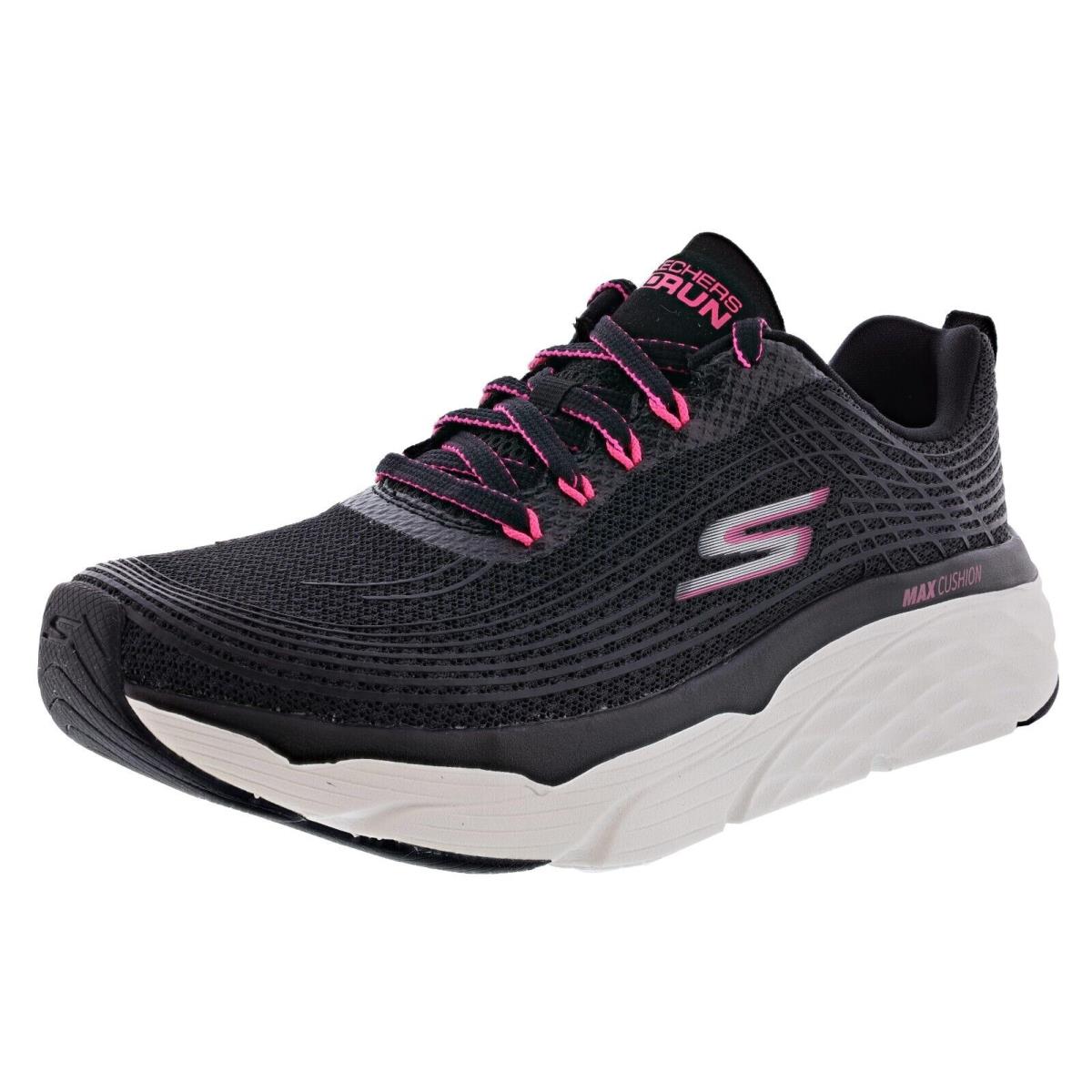 Skechers Women`s Max Cushioning Elite 17693BKPK Lace-up Running Shoes BLACK / PINK