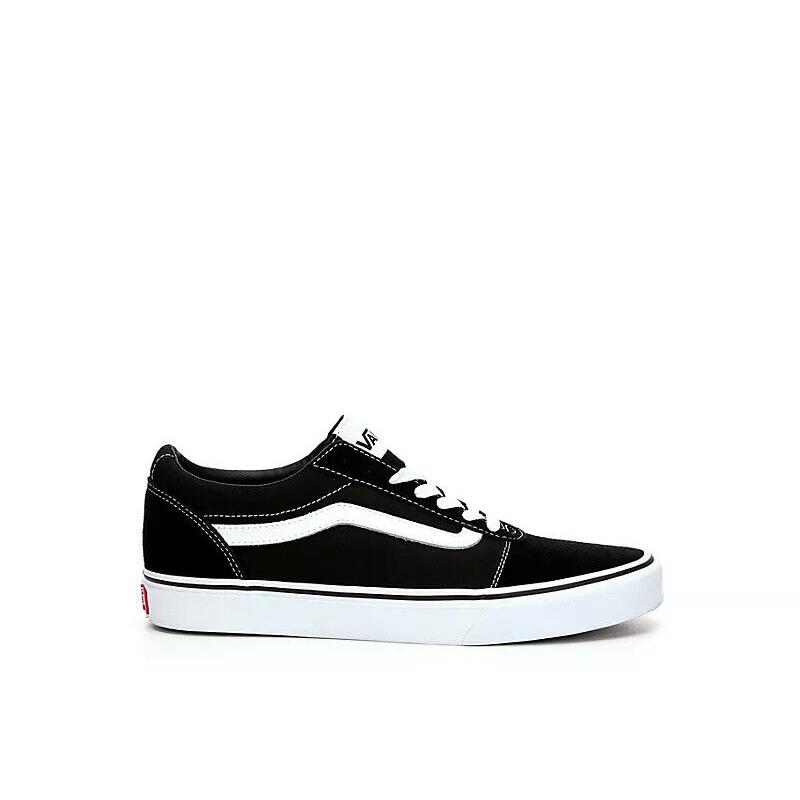 Vans Ward Waffle Low Men`s Canvas Casual Fashion Skate Shoes Sneakers Black/White