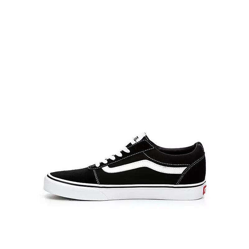 Vans Ward Waffle Low Men`s Canvas Casual Fashion Skate Shoes Sneakers Black/White
