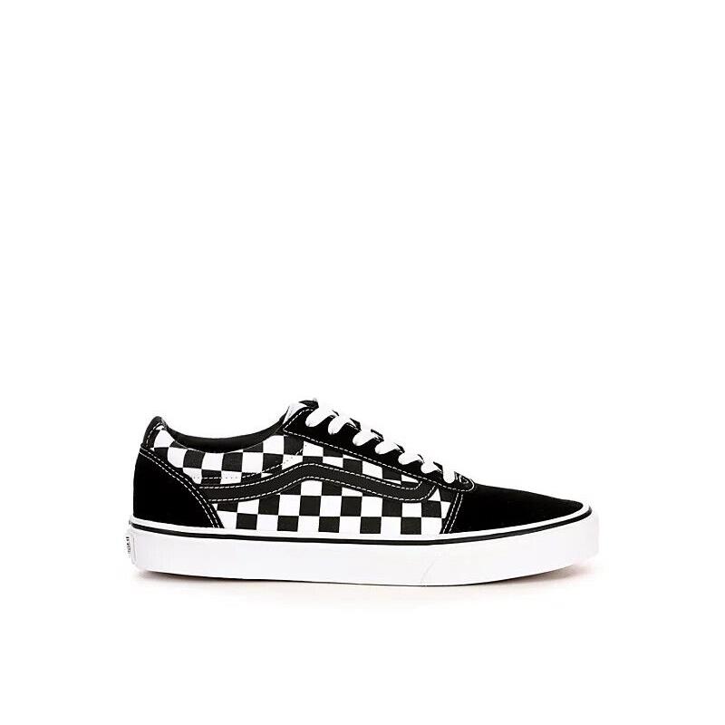 Vans Ward Waffle Low Men`s Canvas Casual Fashion Skate Shoes Sneakers Check Print