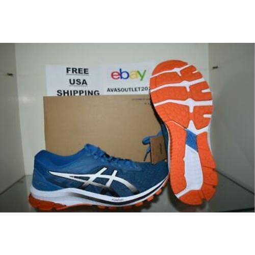 Asics Men`s GT-1000 10 Running Shoes 1011B001-402 Blue/orange