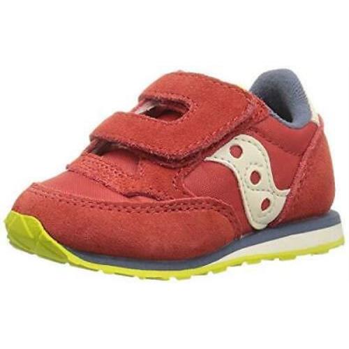 Saucony Unisex-child Baby Jazz Hook Loop Red/blue/lime 8.5 M