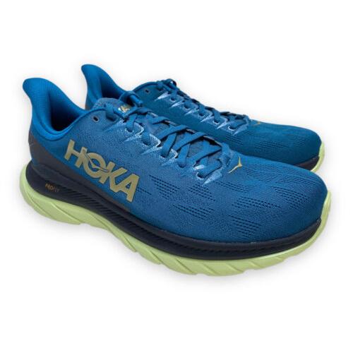Hoka One One Men`s Mach 4 Running Shoes Blue Coral/black 9.5 D M US