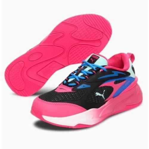 Puma RS X Fast 384329 01 Surveillance Black /purple Women`s Running Shoes