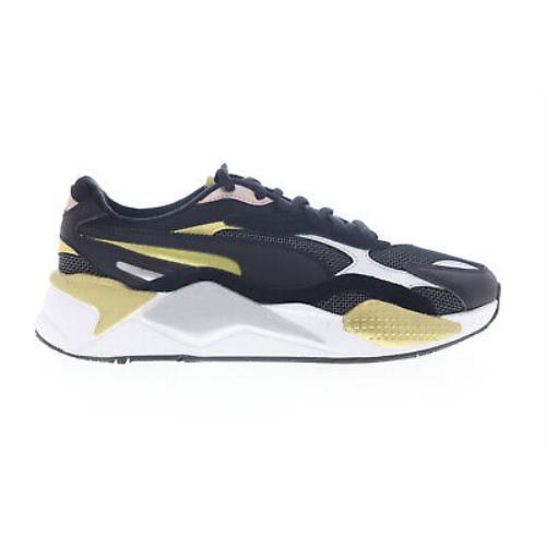 Puma RS-X3 Metallic 37382901 Mens Black Canvas Lace Up Lifestyle Sneakers Shoes