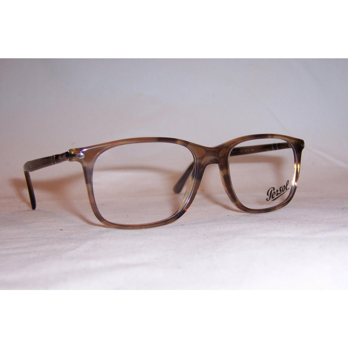 Persol Eyeglasses 3213V 1085 Stripped Brown 53mm RX 3213