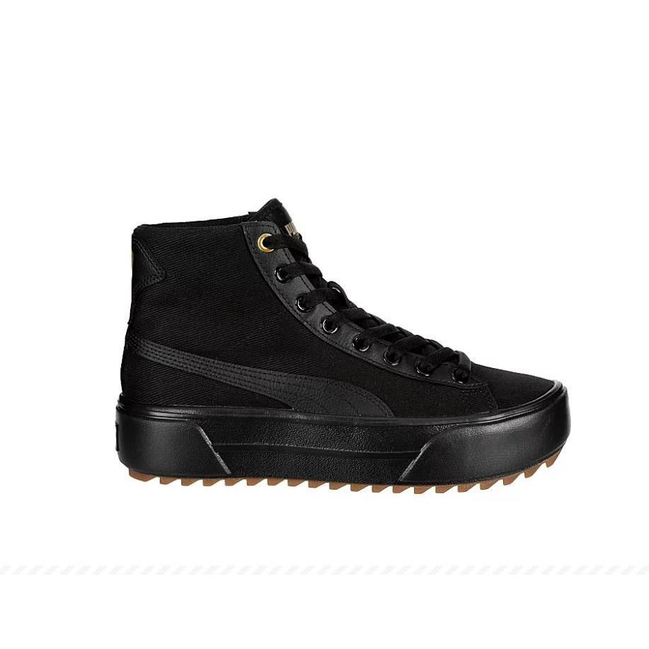 Puma Kaia High Top Platform Women`s Casual Fashion Shoes Sneakers Black/Gum Brown