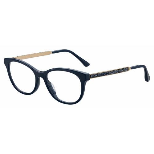 Jimmy Choo JC202 Pjp Dark Blue Crystals Frame Eyeglasses Optical 52mm