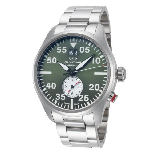 Glycine Men`s GL0450 Airpilot Dual Time 44mm Quartz Watch