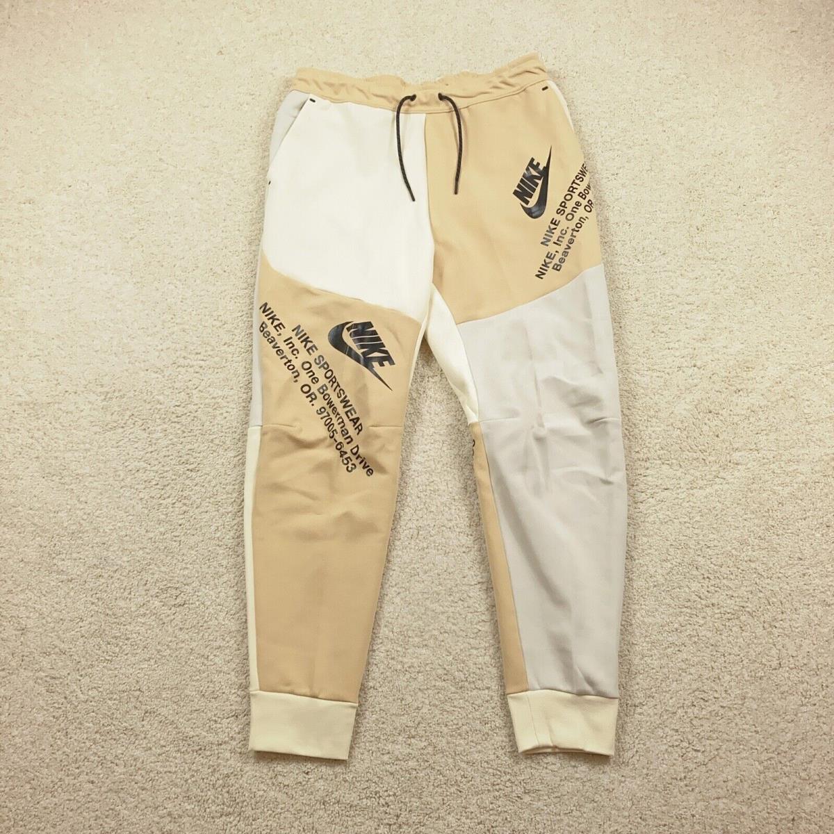 Nike Tech Fleece Joggers Pants Sweats Multi SZ Sesame Cream Beige DM6480-252