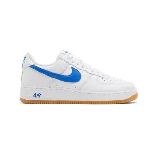 Nike Men`s Air Force 1 `07 Low Color of The Month Varsity Royal Gum DJ3911-101 - White/Blue