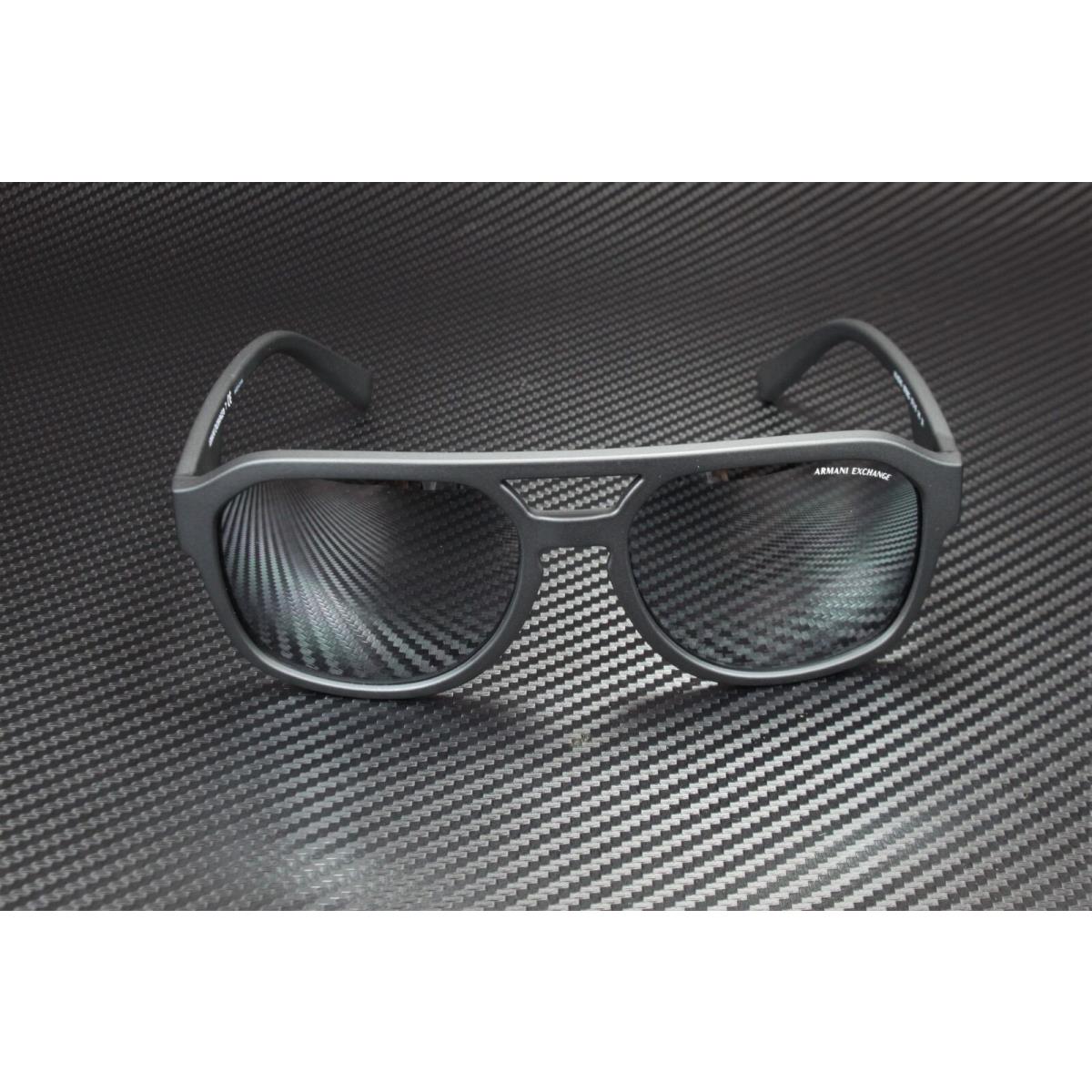 Armani Exchange AX4074S 80786G Mt Black Lt Grey Mir Black 57 mm Men`s  Sunglasses - Armani Exchange sunglasses - 8053672854480 | Fash Brands