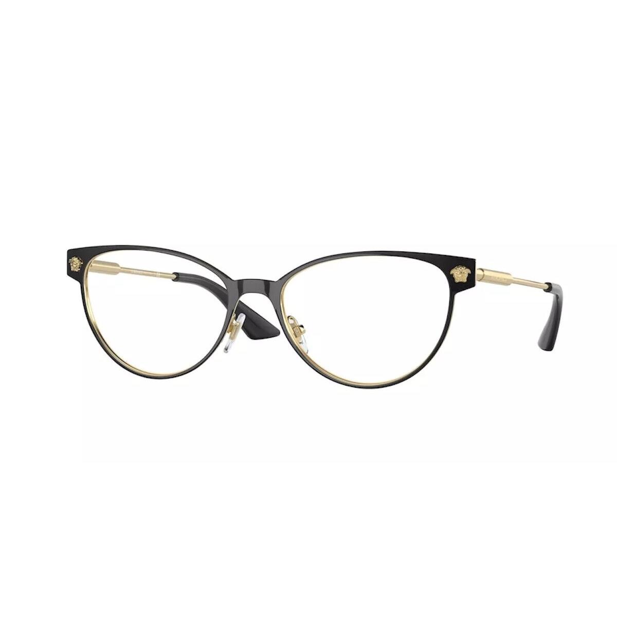 Versace Eyeglasses VE1277 1433 Black Gold Round Frames 54MM Rx-able ...