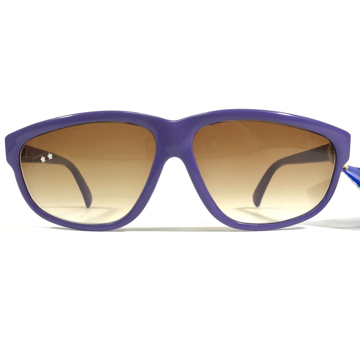 Vintage Cebe Sunglasses Matte Purple Square Frames with Brown Lenses