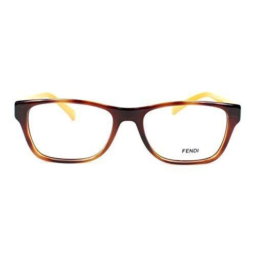 Fendi F1036 218 Tortoise Mustard Plastic Optical Eyeglasses Frame 52-17-135 RX