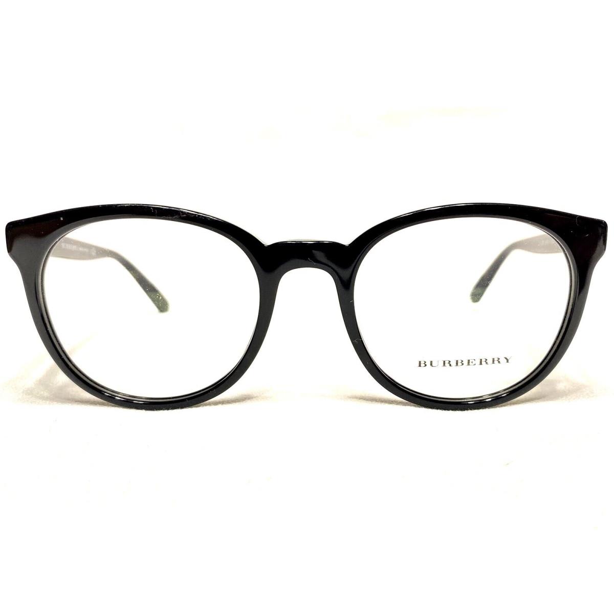 Burberry BE2250 3001 Mens Black Round Designer Eyeglasses Frames 51/20 145