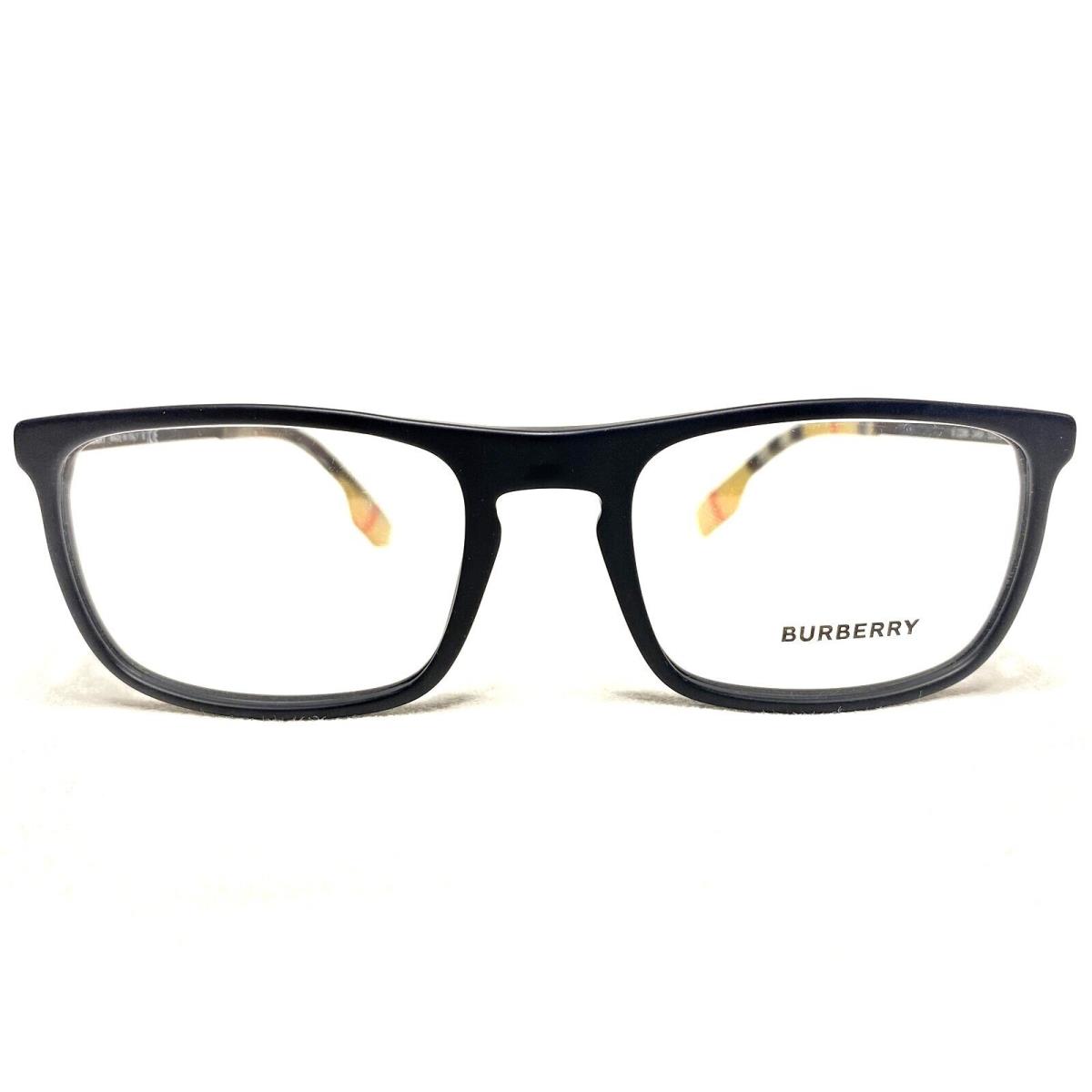 Burberry BE2288 3464 Mens Matte Black Rectangle Eyeglasses Frames 53/19 145