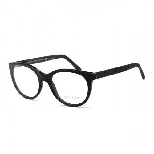 Burberry BE2176 3001 Cat Eye Shiny Black Eyeglasses