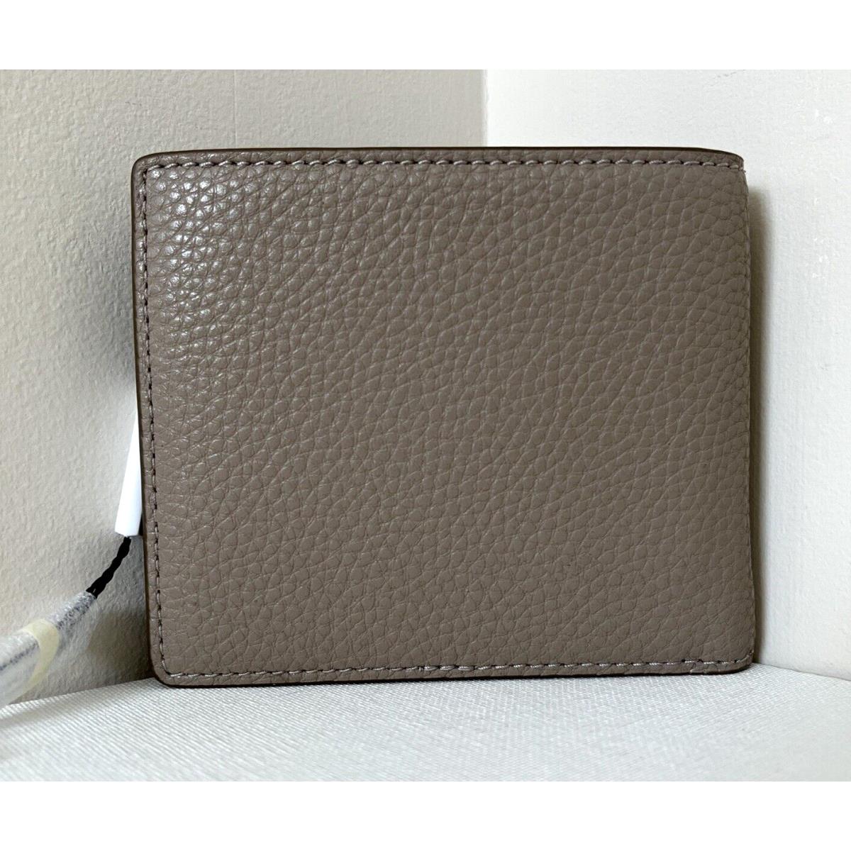 Marc Jacobs Men`s Bifold Wallet Greige Pebble Leather