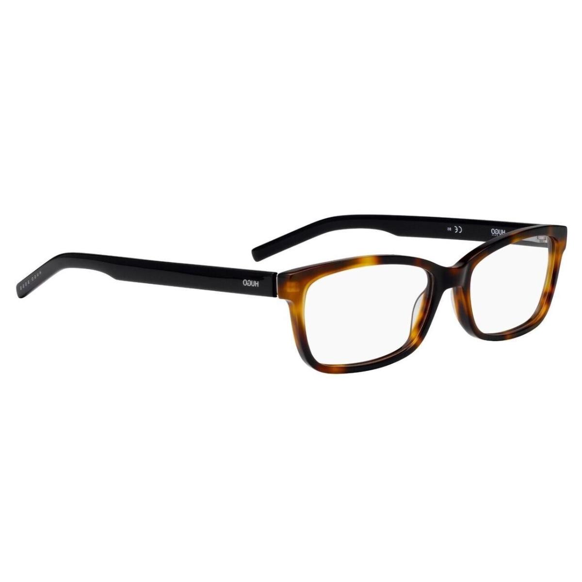 Hugo Boss Women`s Eyeglasses HG 1016 R806 53mm Havana Ophthalmic Frame Rectangle