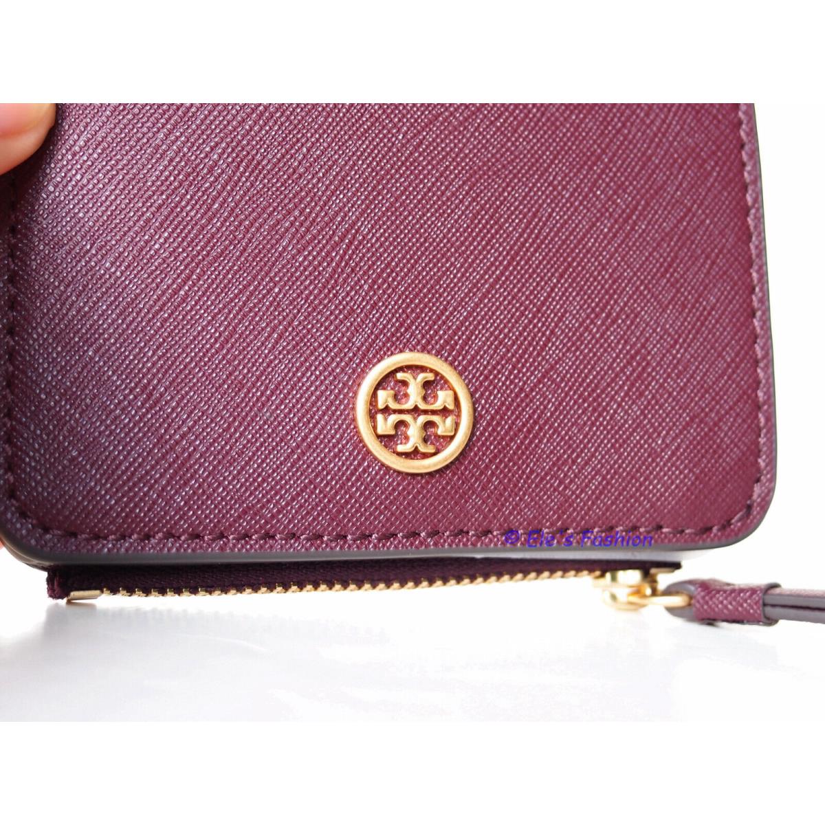 Tory Burch Robinson Snap Mini French Wallet Port Red Leather - Tory Burch  wallet - 196133070383 | Fash Brands