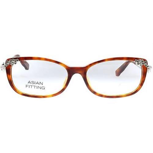 Swarovski SK 4071 052 Havana Plastic Rectangle Eyeglasses 54mm