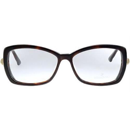Swarovski SK 4080 052 Brown Plastic Square Eyeglasses 55mm