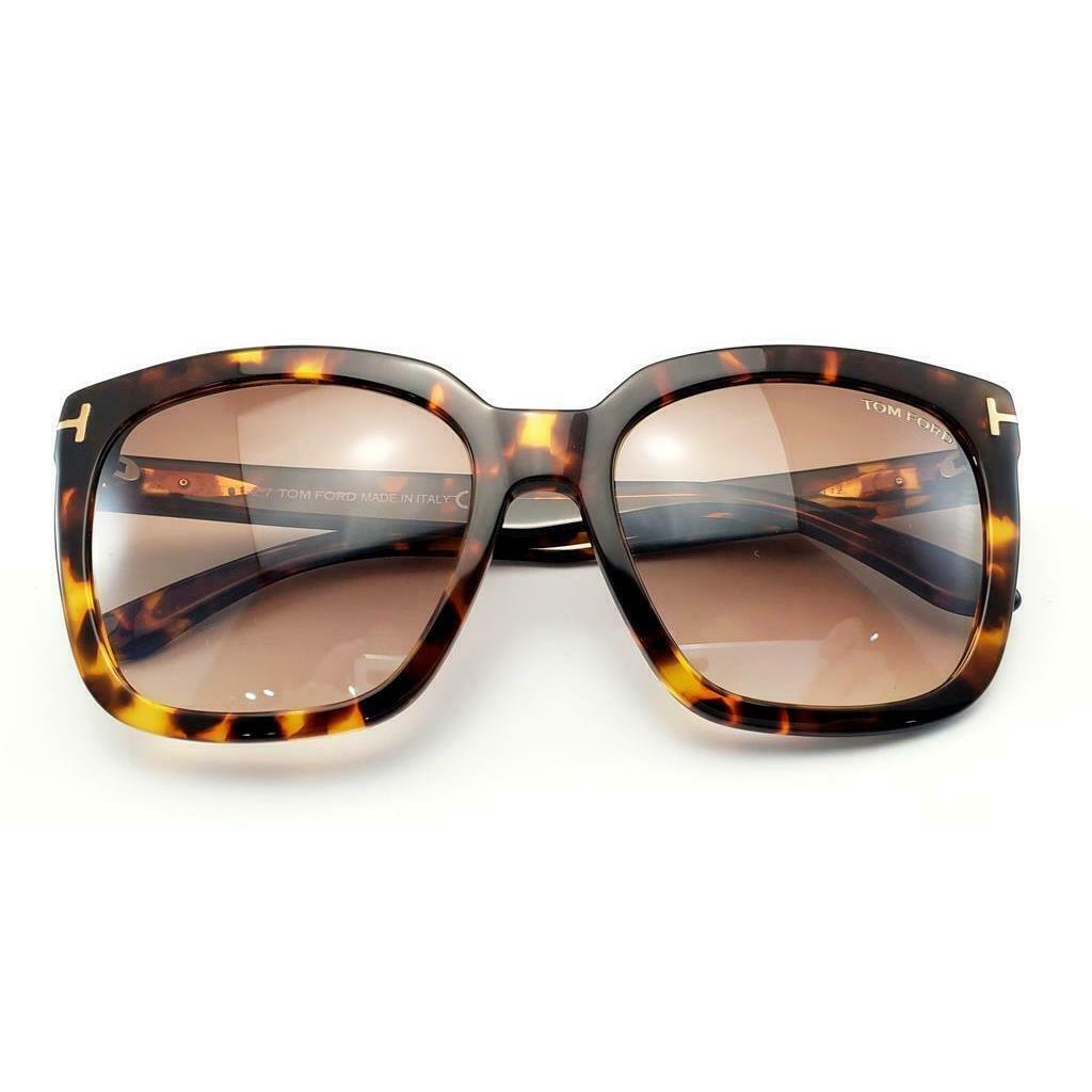 Tom Ford Sunglasses TF502 52F Amara Havana Frames Brown Gradient Lens 55MM  | 086804061485 - Tom Ford sunglasses Amara Havana - Havana Frame, Gray Lens  | Fash Direct