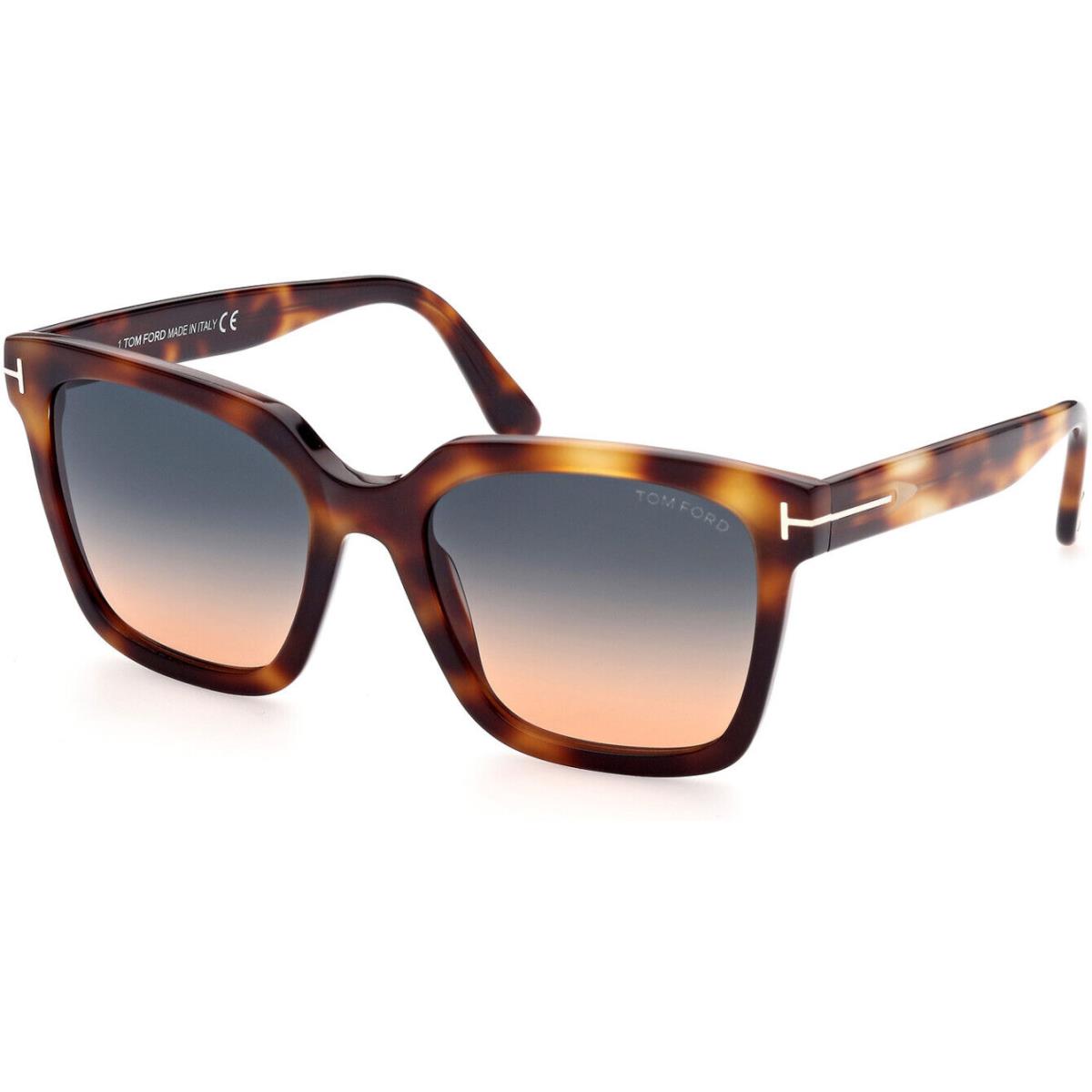 Tom Ford FT0952 Selby 53P Shiny Medium Blonde Havana / Gradient Blue 55MM