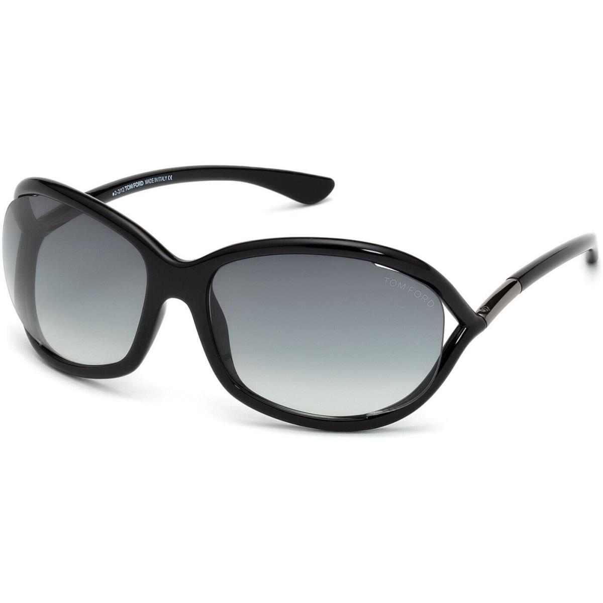 Tom Ford FT0008 Jennifer 01B Shiny Black / Gradient Smoke 61MM