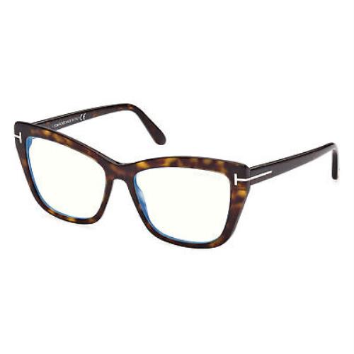 Tom Ford FT5826B-052-55 Dark Havana Blue Eyeglasses