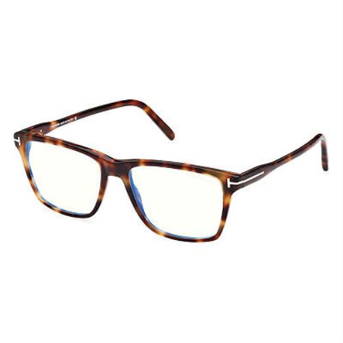 Tom Ford FT5817-B-053-54 Blonde Havana Blue Eyeglasses