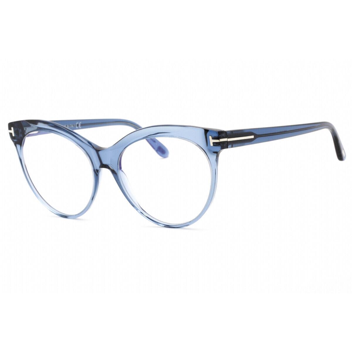 Tom Ford FT5827-B 090 Shiny Blue/blue-light Block Lens 55mm Eyeglasses