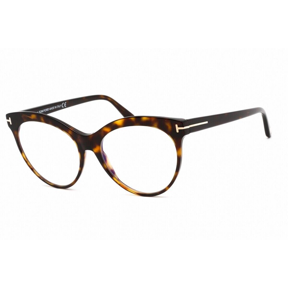 Tom Ford FT5827B-052-55 Eyeglasses Size 55mm 16mm 140mm Dark Brown Hahvana Women