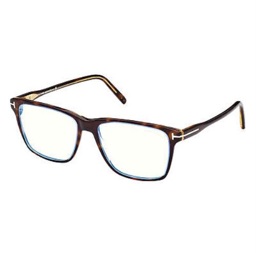 Tom Ford FT5817-B-055-56 Coloured Havana Blue Eyeglasses