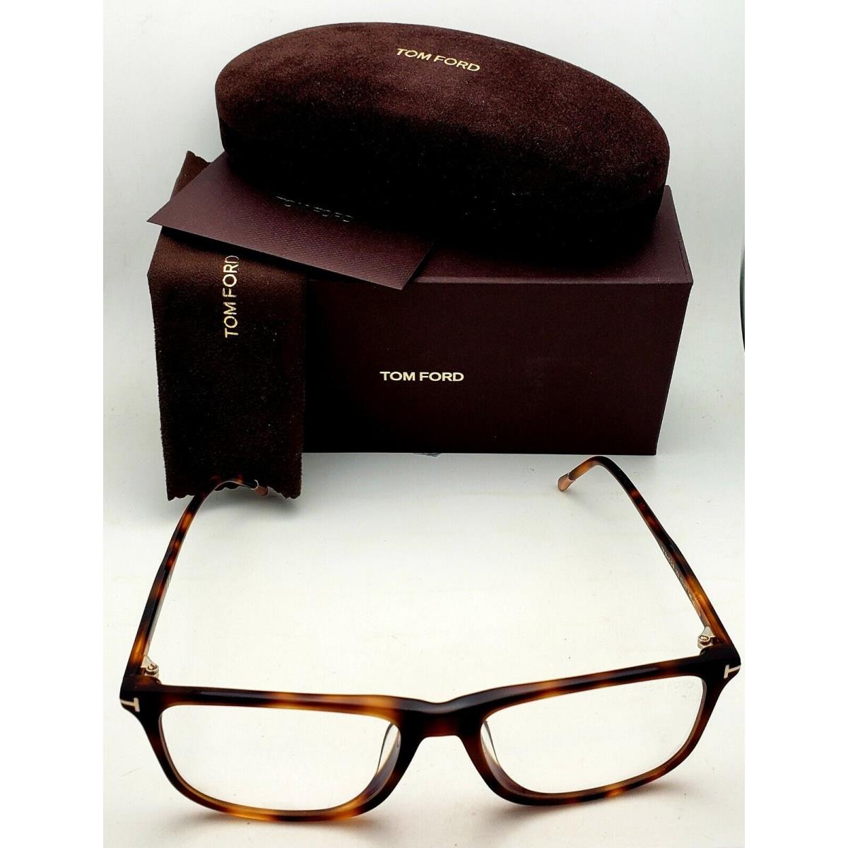 Tom Ford Eyeglasses TF 5646-D-B 053 57-17 Tortoise Frames Blue Block Lenses  - Tom Ford eyeglasses - 051515042689 | Fash Brands