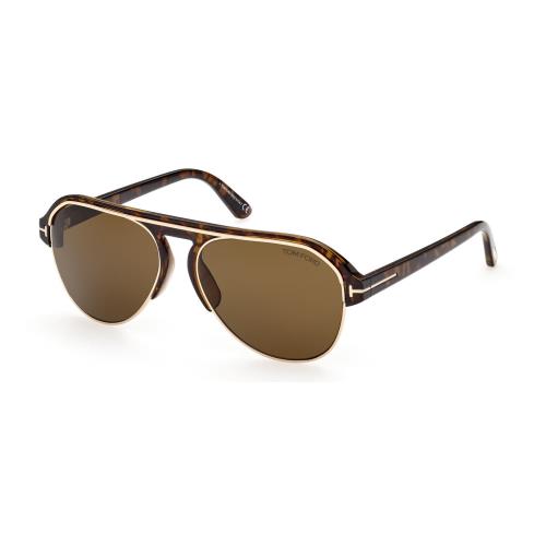 Tom Ford Marshall FT 0929 52J Dark Havana and Gold / Roviex Sunglasses 58MM