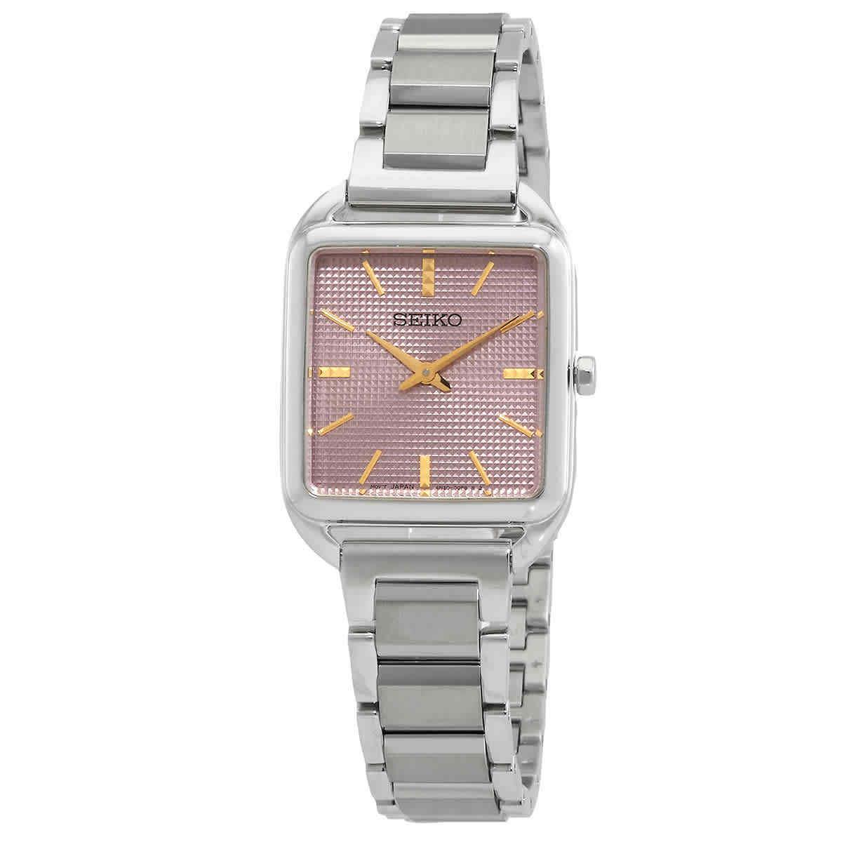 Seiko Essentials Quartz Pink Dial Ladies Watch SWR077P1