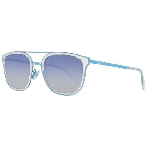 Guess GU 6981 Men Blue Gray Sunglasses Plastic Mirrored Oval Casual Eyeglasses