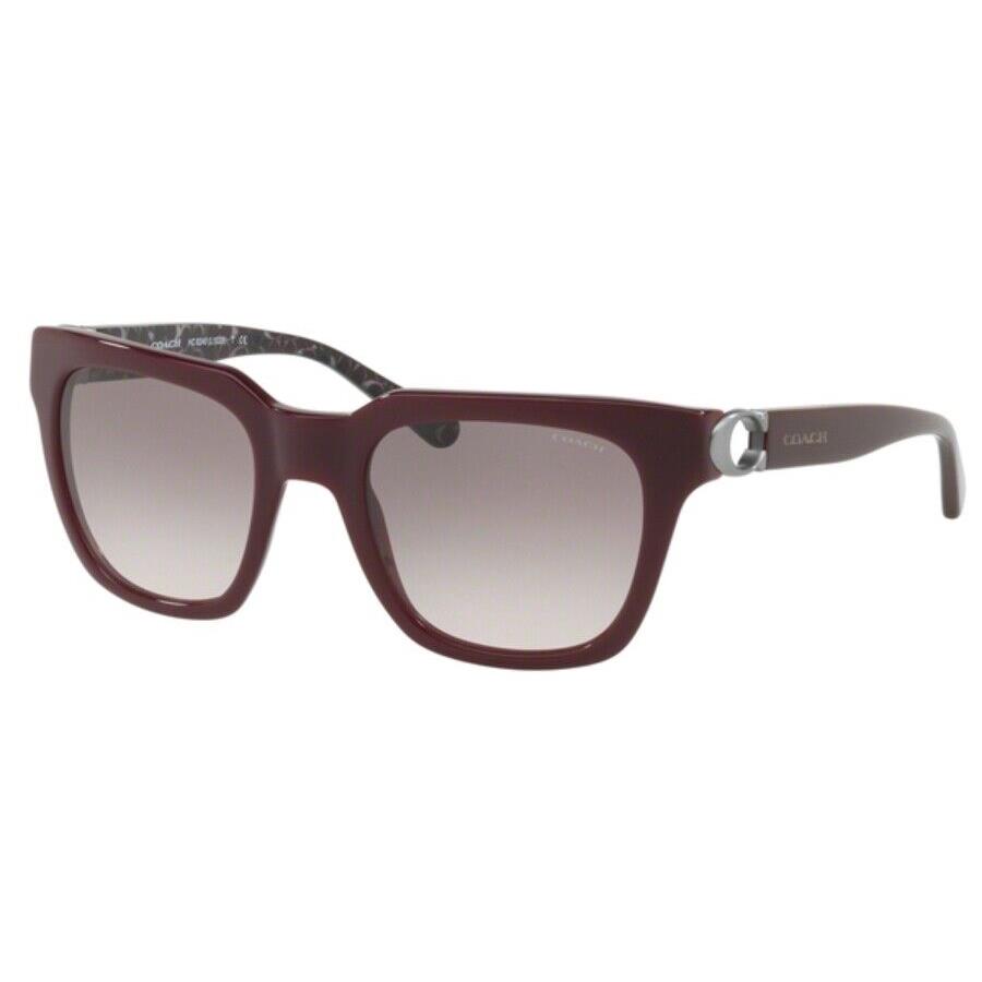 Coach Sunglasses HC8240 55203B 52mm L1028 Oxblood Grey Pink Gradient